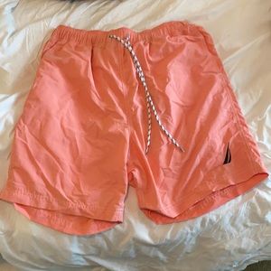 Pink/salmon colored mens swimtrunks